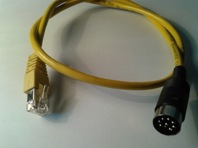 Transceiver cable, for ICOM w. 8 pin DIN plug